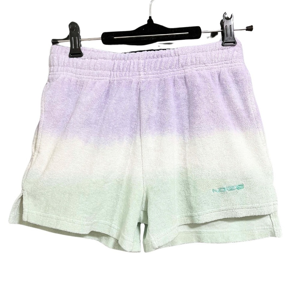 Noize 'Spencer' Terrycloth Ombre Gradient Pastel Blue, White & Green Shorts – XS